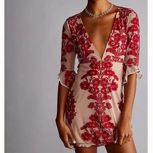 For Love And Lemons Red Floral Dress